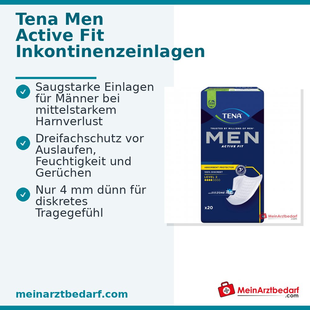 TENA Men Active Fit Level 2 Einlagen für Männer mittlere Inkontinenz