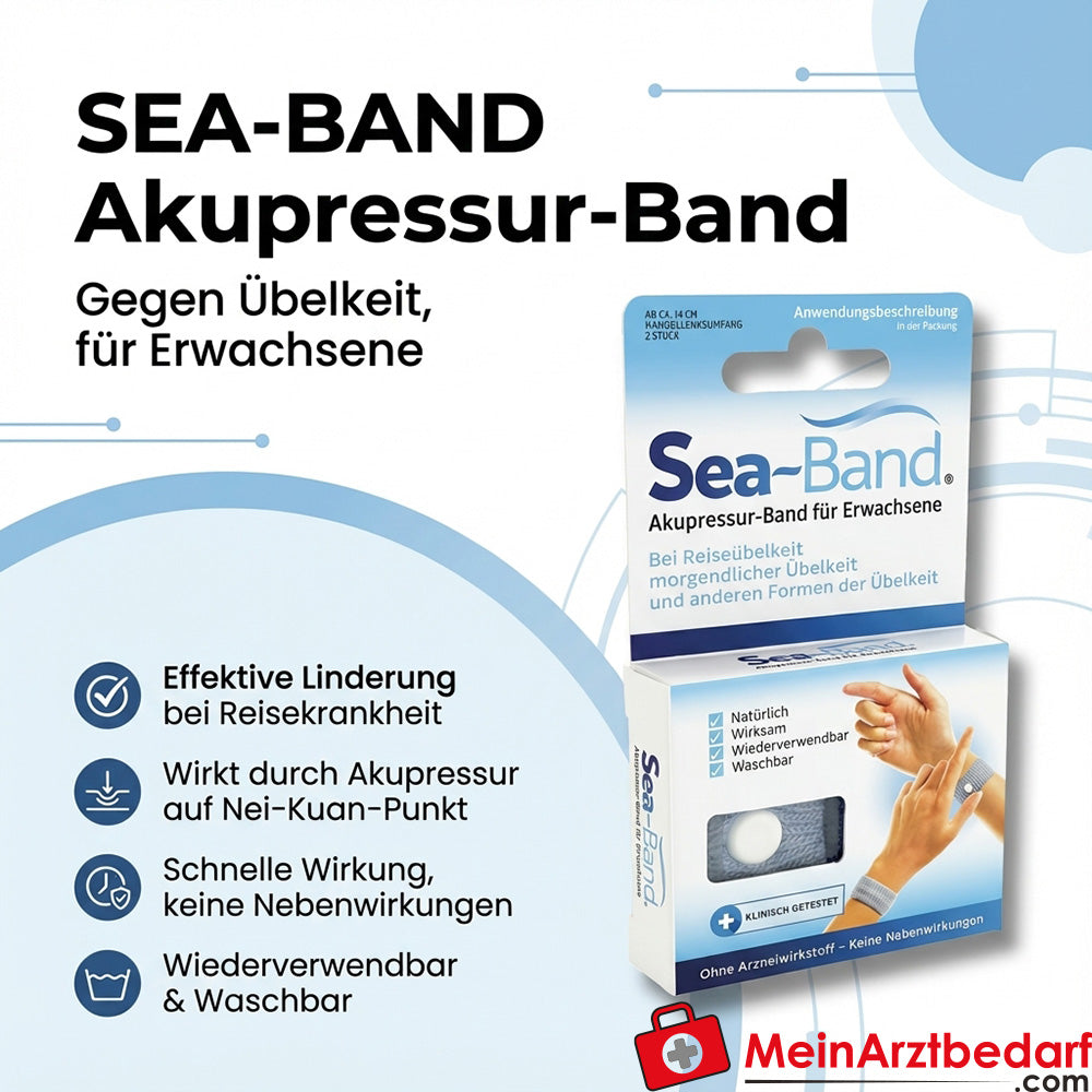 Sea-Band Akupressur-Band gegen Übelkeit Armband 2 Stück