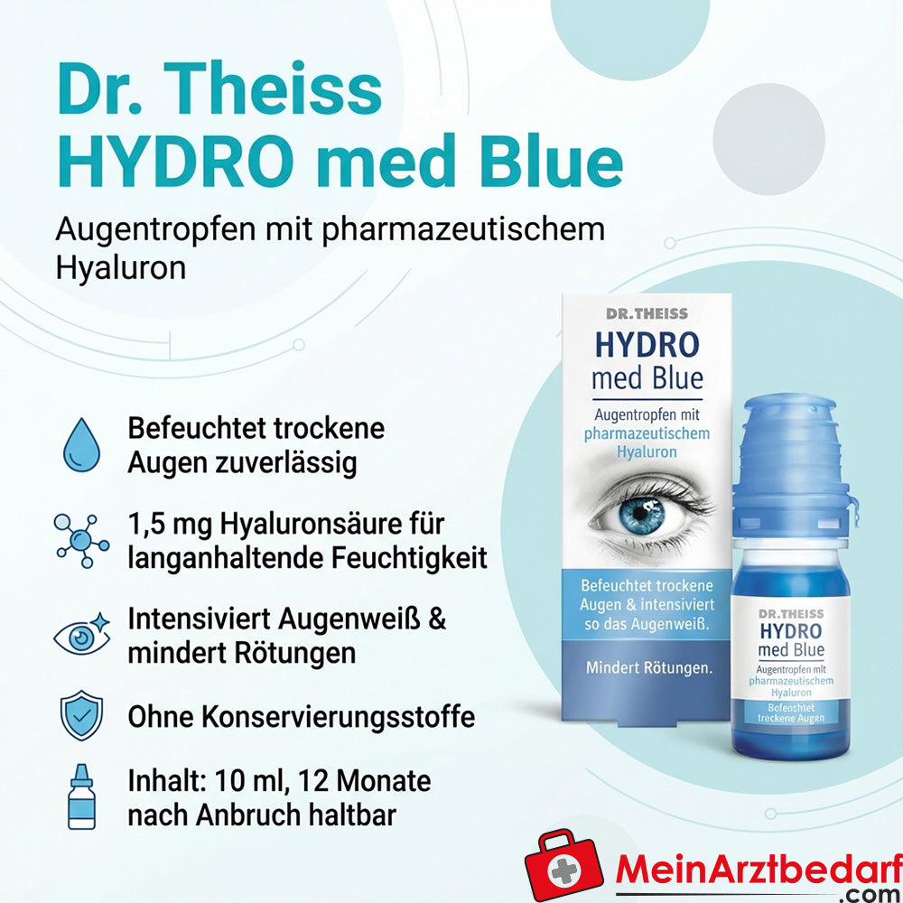 Dr Theiss Hydro med Blue collirio 1,5 mg di acido ialuronico 10 ml