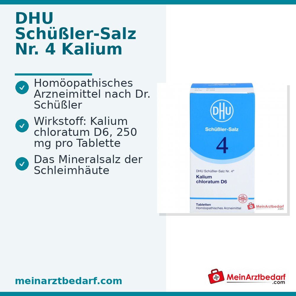 DHU Biochemie 4 Kalium Chloratum D6 Tabletten, 200 st.