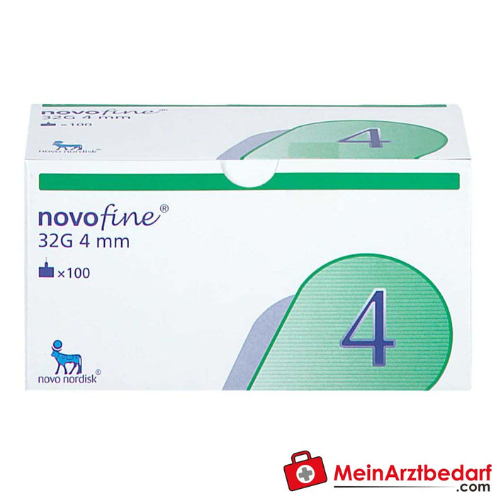 NovoFine® 32G 4MM , 100 unidades.