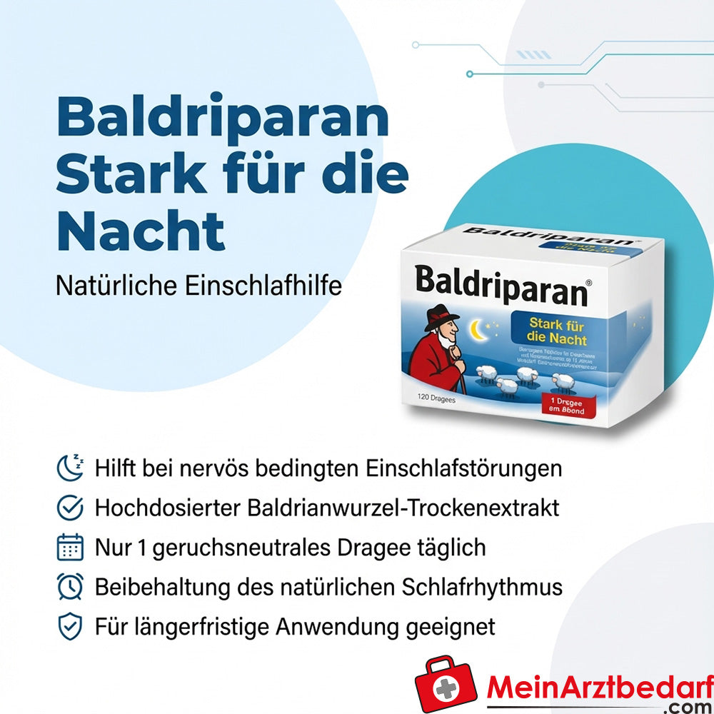 Baldriparan Silny na noc suchy ekstrakt z korzenia kozłka lekarskiego 441,35 mg tabletki powlekane 120 kapsułek