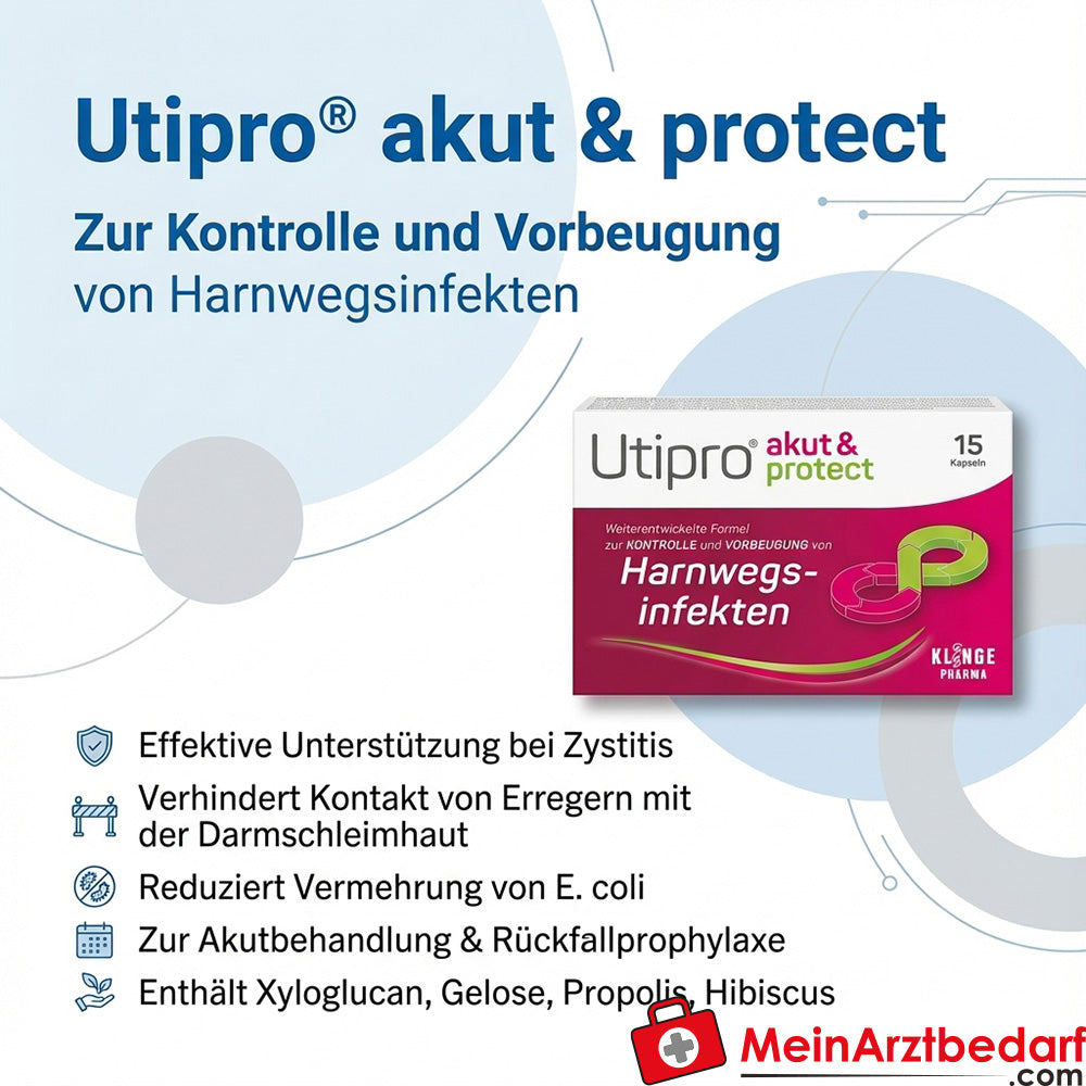 Utipro akut und protect Xyloglucan 100 mg, gélose 50 mg gélules 15 pièces