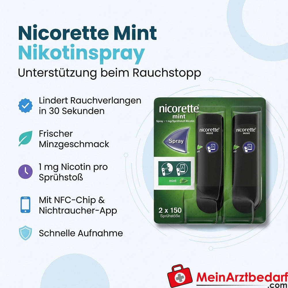 Nicorette Mint Nikotinspray 1 mg/Sprühstoß 2 Stück