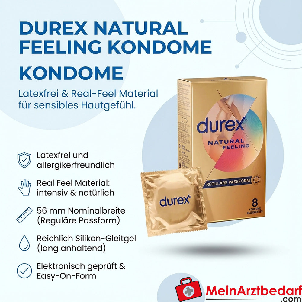 Durex Natural Feeling prezerwatywy bez lateksu Real-Feel 56 mm