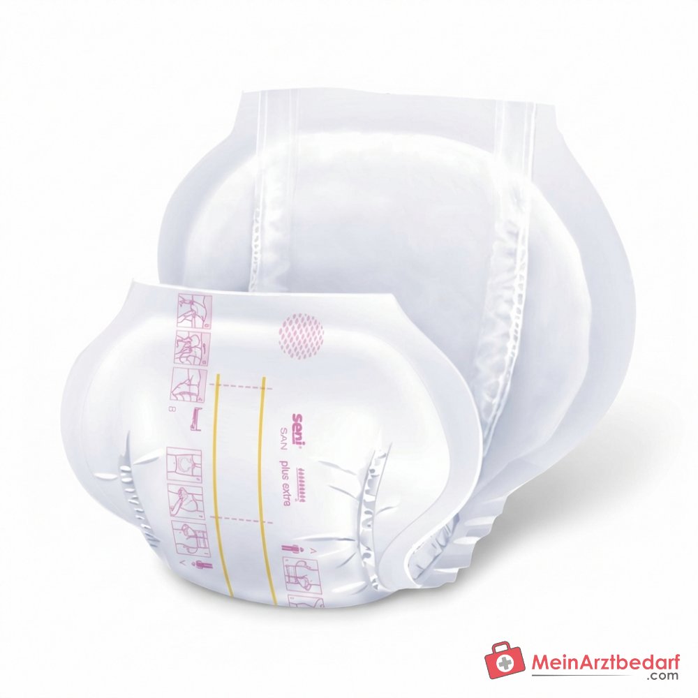 Seni SAN plus incontinentieonderlegger 37 x 69 cm anatomisch met vochtindicator