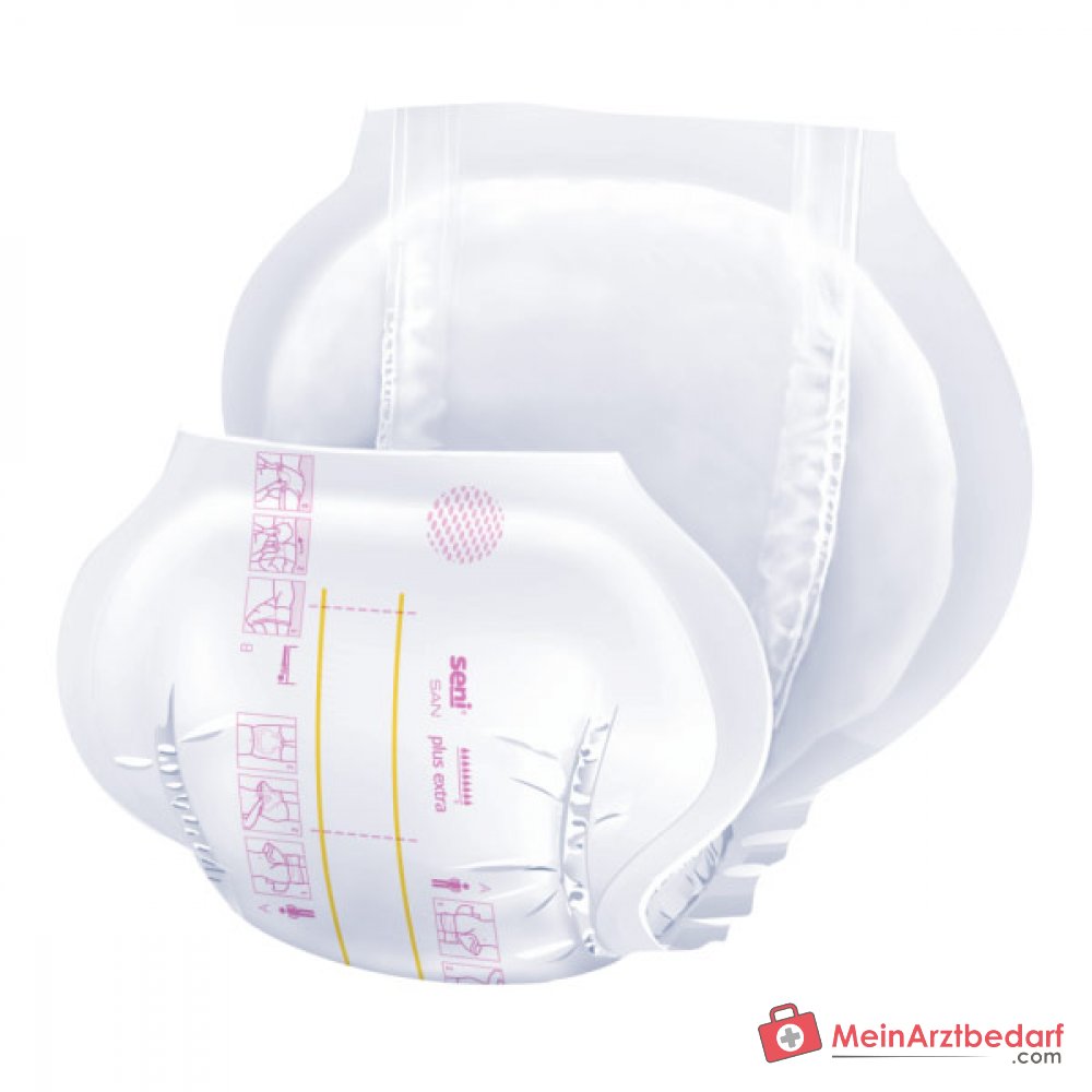 Seni SAN plus incontinentieonderlegger 37 x 69 cm anatomisch met vochtindicator