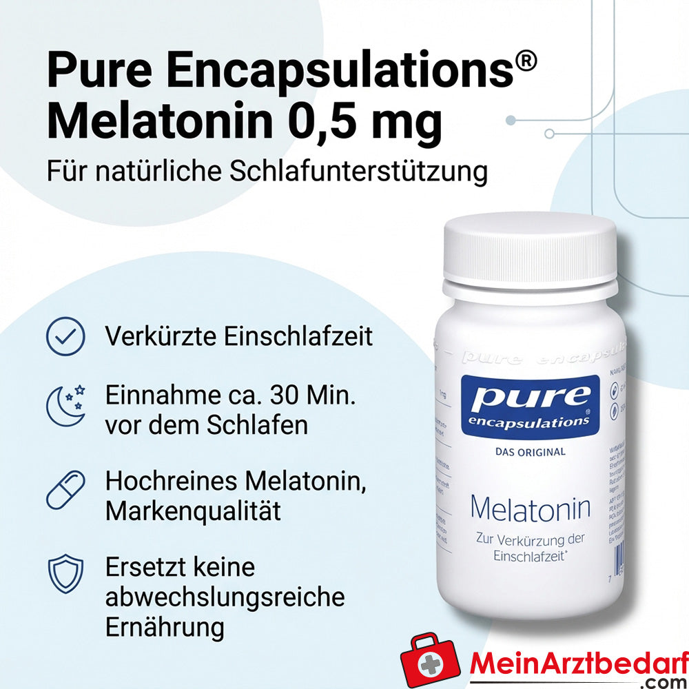 Pur Encapsulations Melatonin 0,5 mg Kapseln 60 Stück