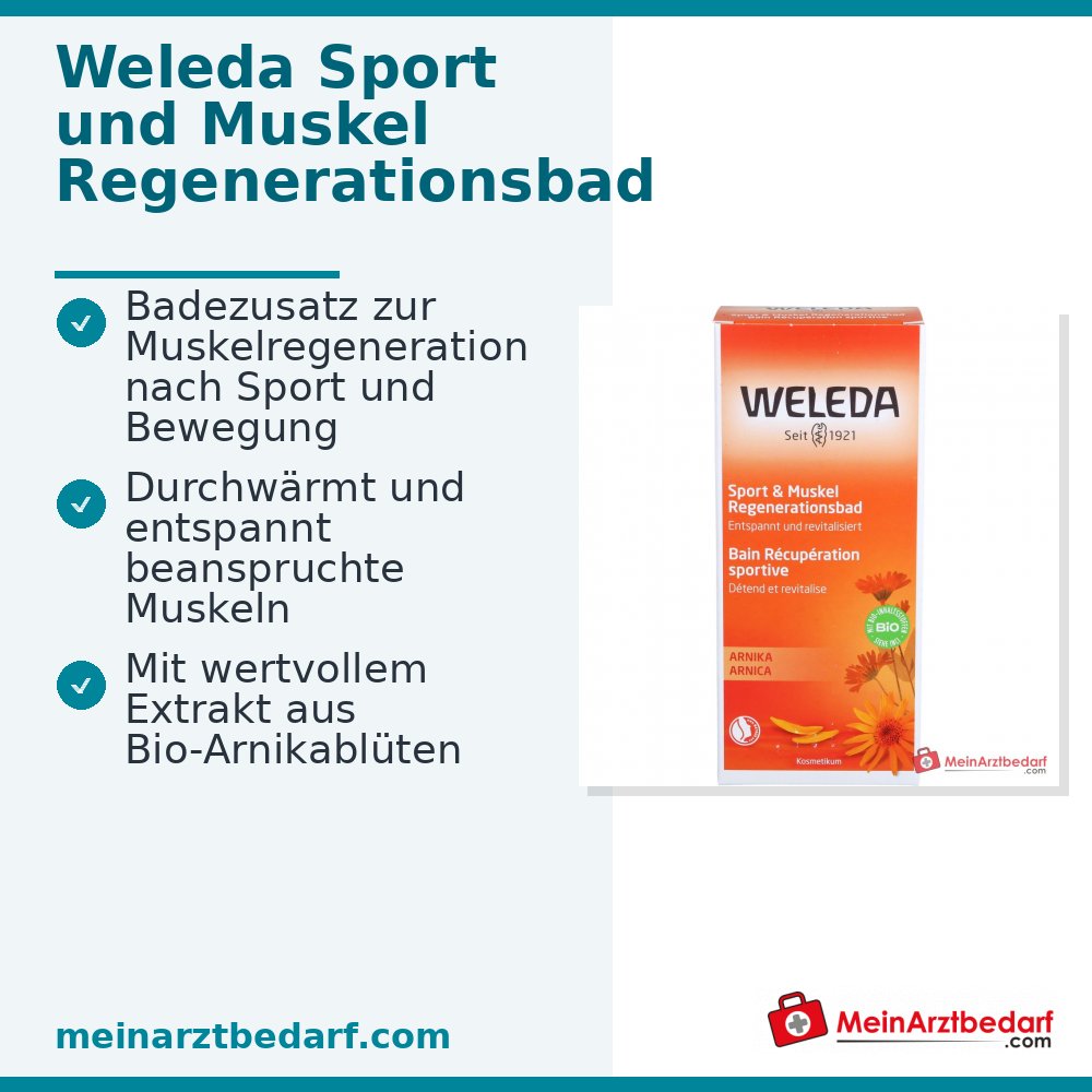 Weleda Sport & Muskel Regenerationsbad Arnika Badezusatz, 200 ml