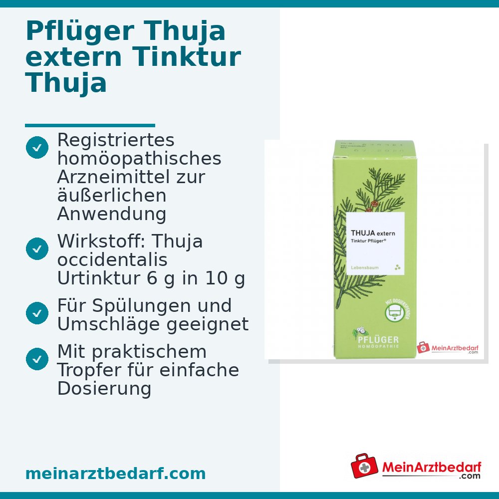 Pflüger Thuja extern Tinktur Thuja occidentalis Urtinktur, 20 ml