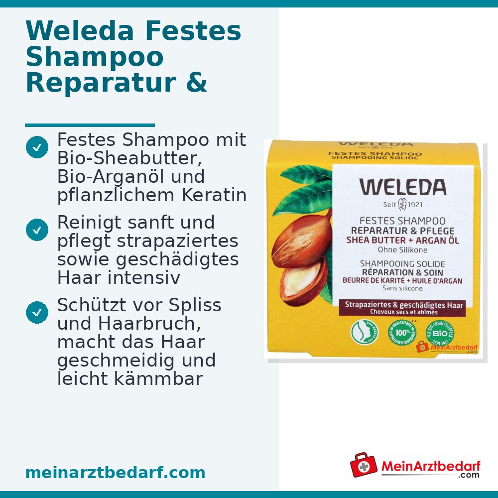 Weleda Festes Shampoo Reparatur & Pflege, 50 g