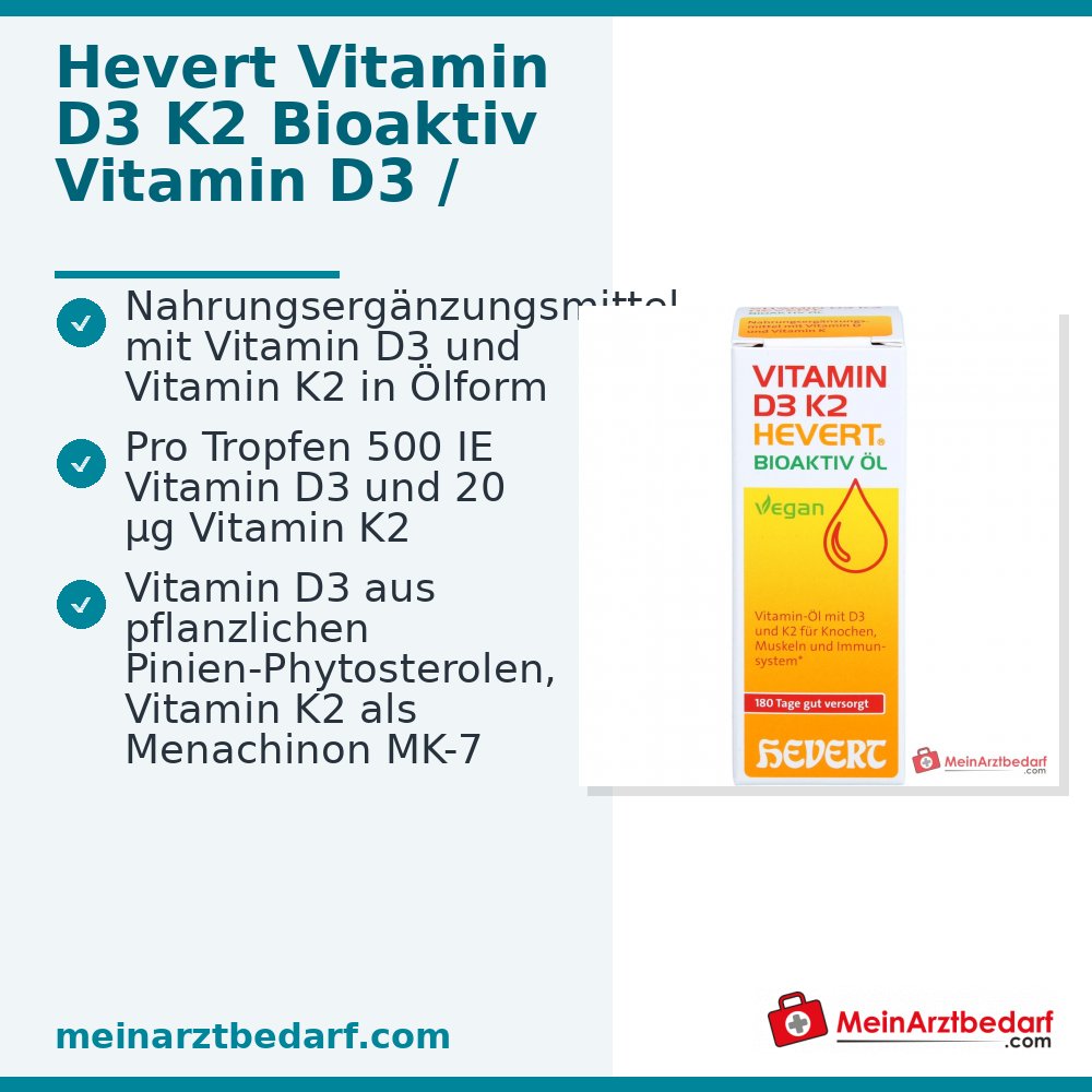 Hevert Vitamin D3 K2 Bioaktiv Öl, 20 ml