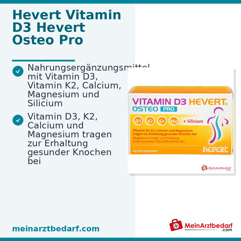 Hevert Vitamin D3 Osteo Pro Vitamin Filmtabletten, 60 St.