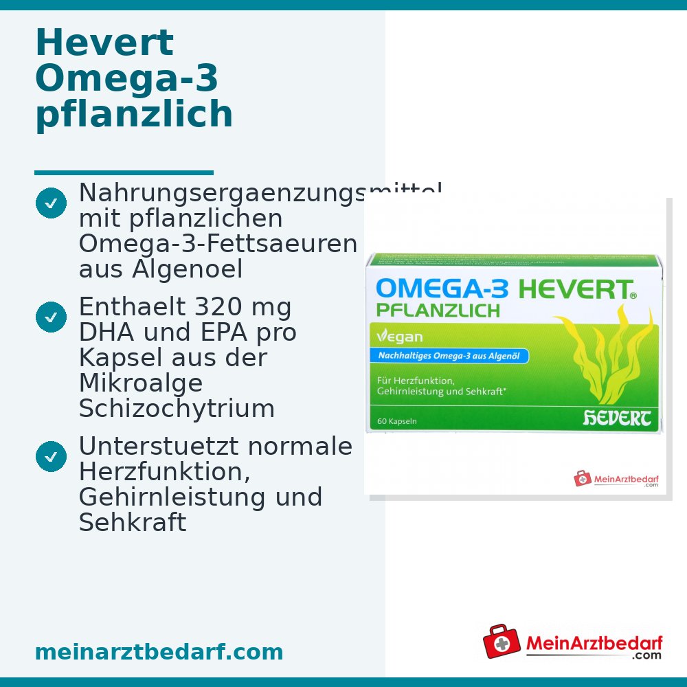 Hevert Omega-3 vegetal cápsulas blandas veganas, 60 u.