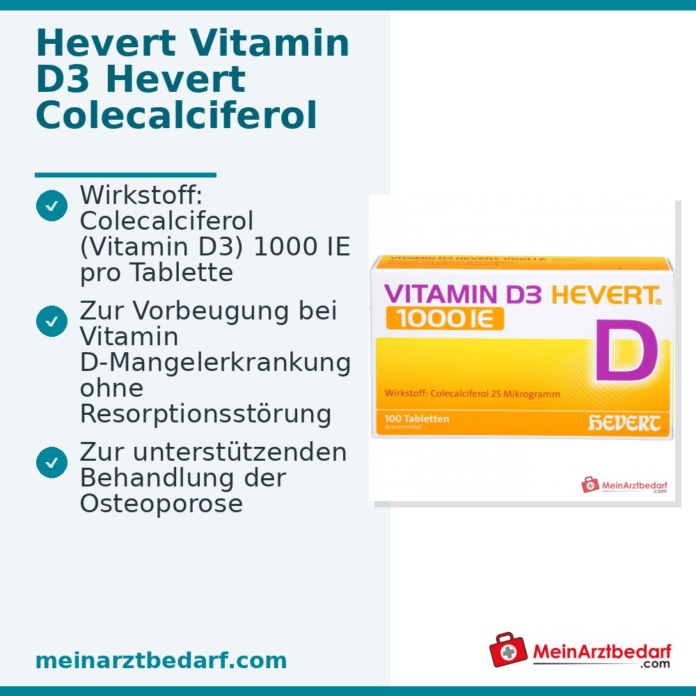 Hevert Vitamin D3 1000 IE Tabletten, 100 St.