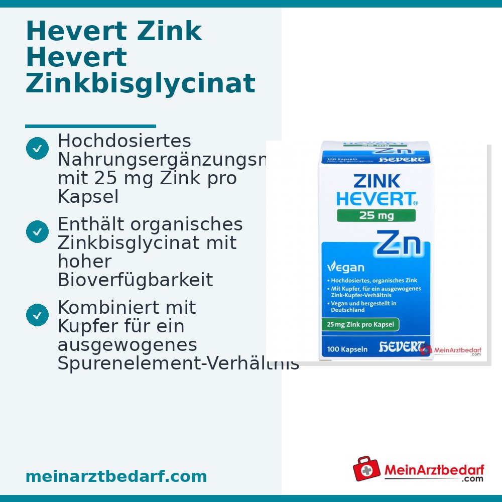 Hevert Zink 25 mg capsules, 100 st.
