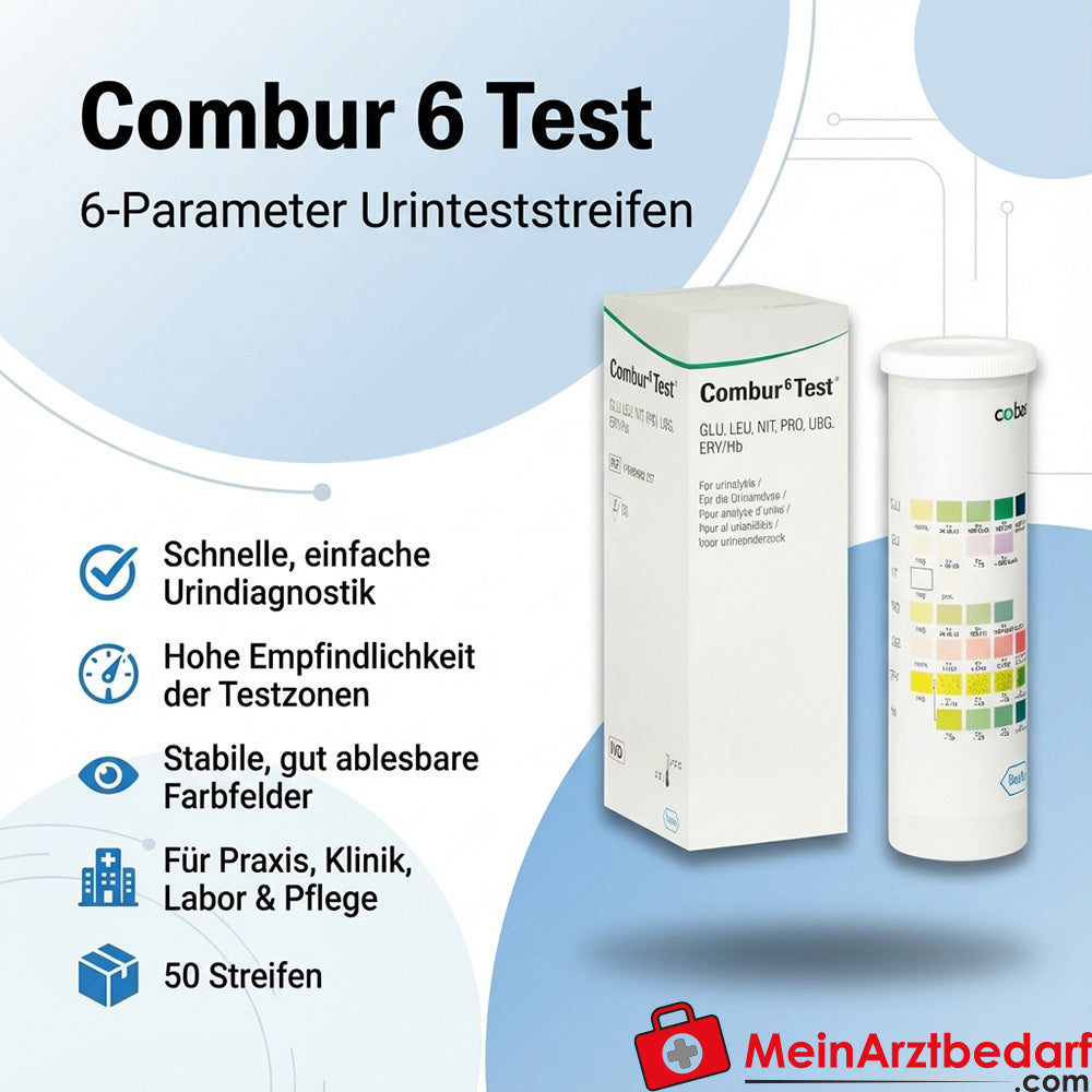 Combur 6 Test, 50 Urinteststreifen