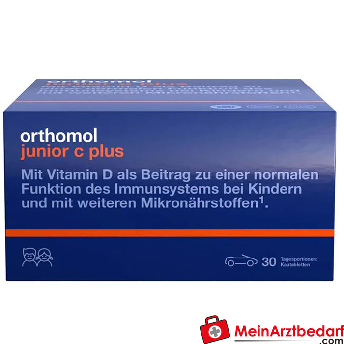 Orthomol junior C plus - sabor mandarina/naranja - comprimidos masticables, 30 uds.