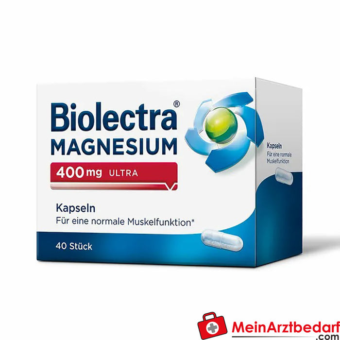 Biolectra® Magnesium 400mg ultra capsules, 40 pcs.