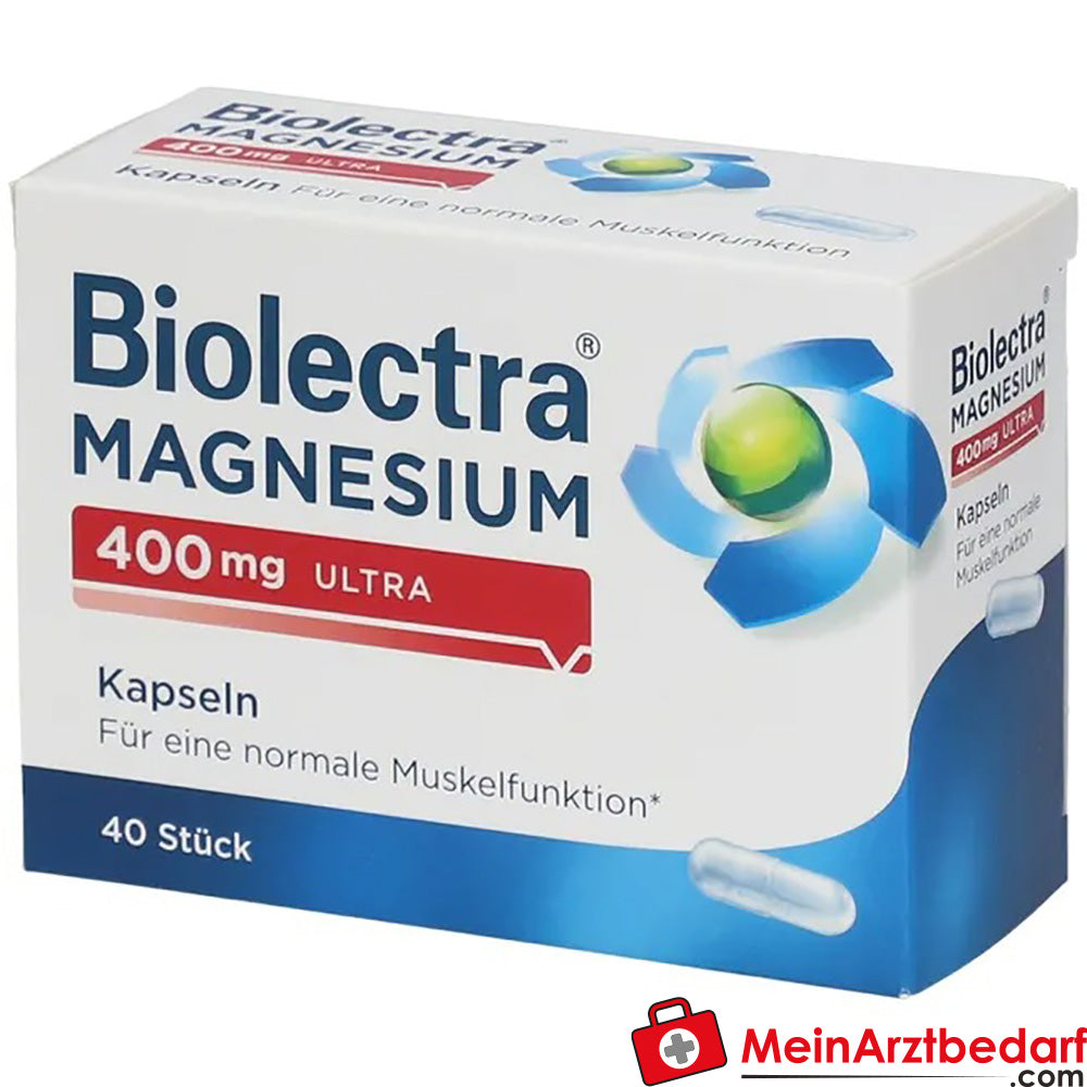 Banner Biolectra Biolectra® Magnesium 400mg ultra Kapseln, 40 St. – MeinArztbedarf.com