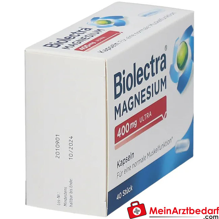 Biolectra® Magnesium 400mg ultra capsules, 40 pcs.