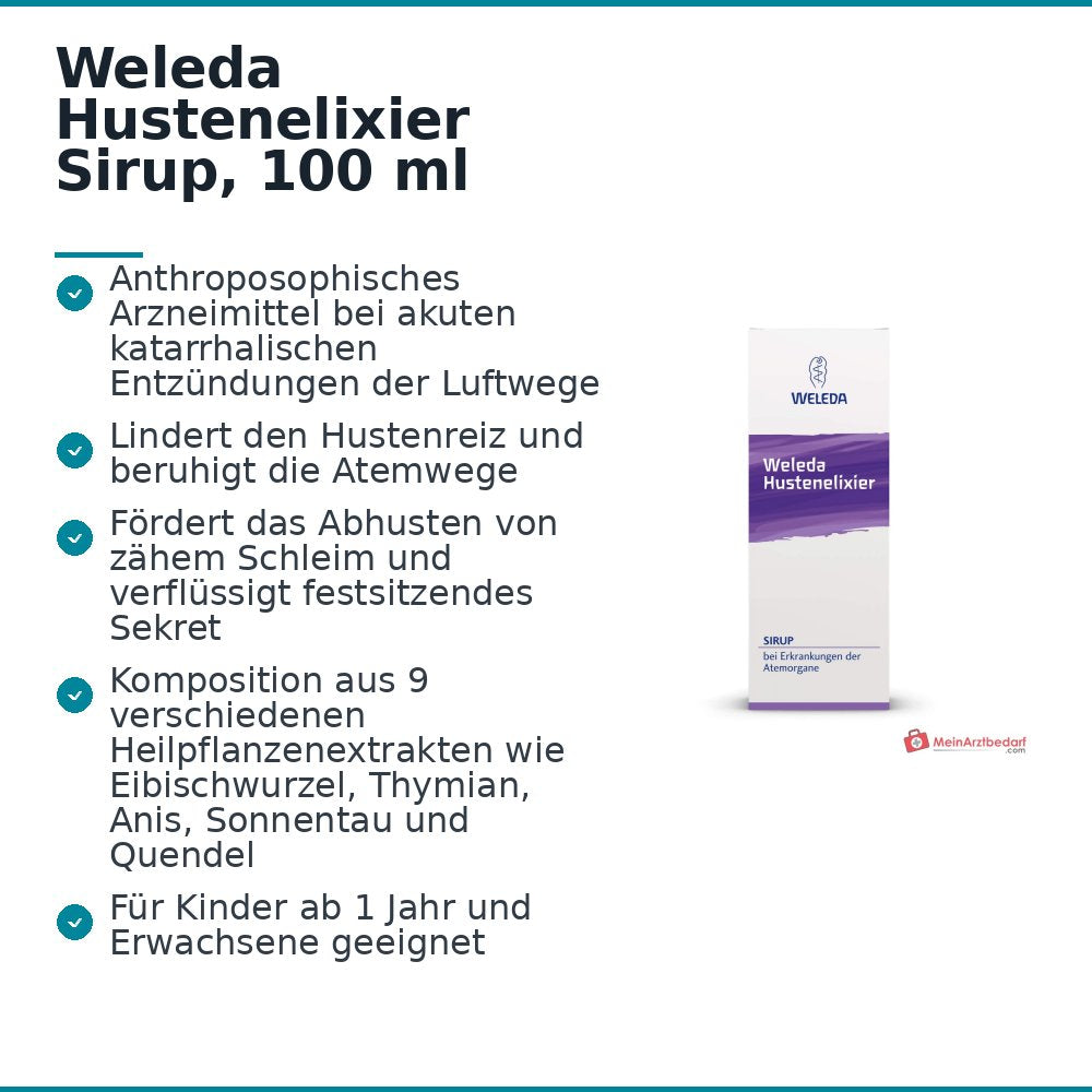 Weleda Hustenelixier Sirup, 100 ml