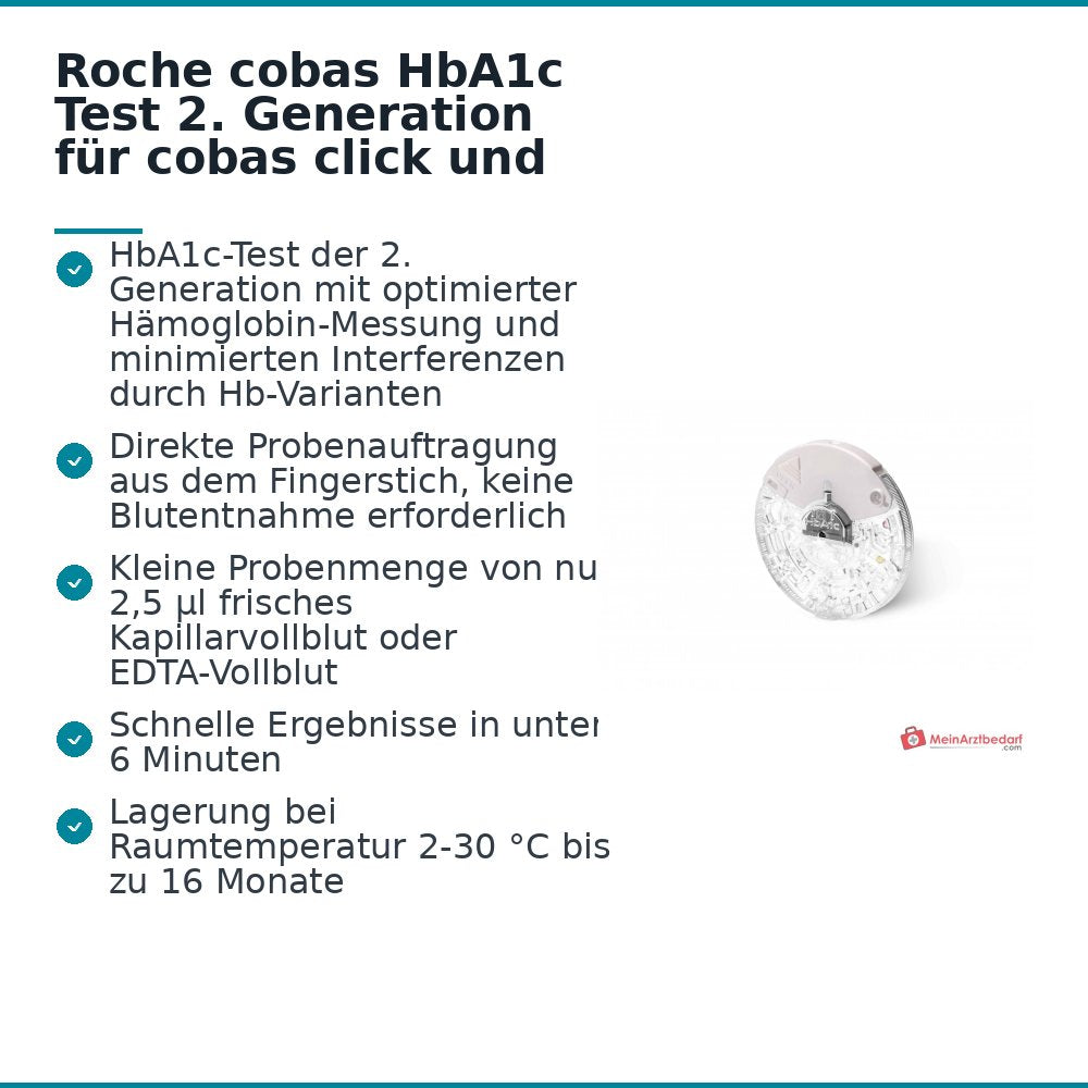 Roche cobas HbA1c Test 20 Stk. für cobas click und cobas b 101