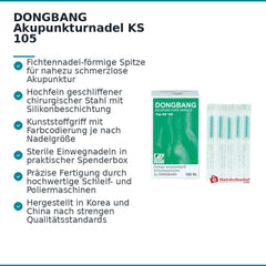 Dongbang Akupunkturnadel mit Kunststoffgriff, 100 Stk..
