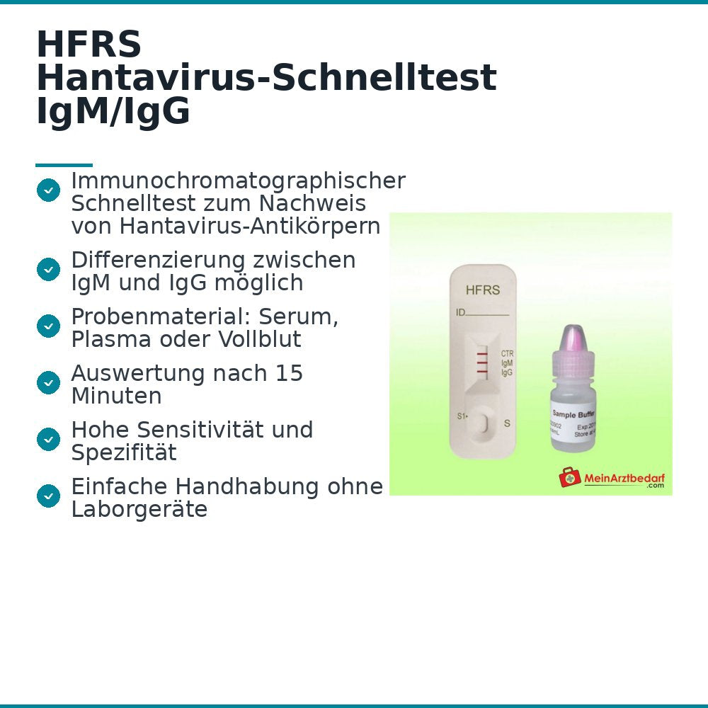 HFRS BOSON Hantavirus-Schnelltest IgM/IgG, 25 Tests.