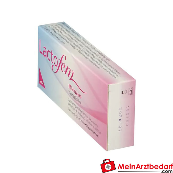 Lactofem® melkzuurvaginale zetpillen, 7 stuks.