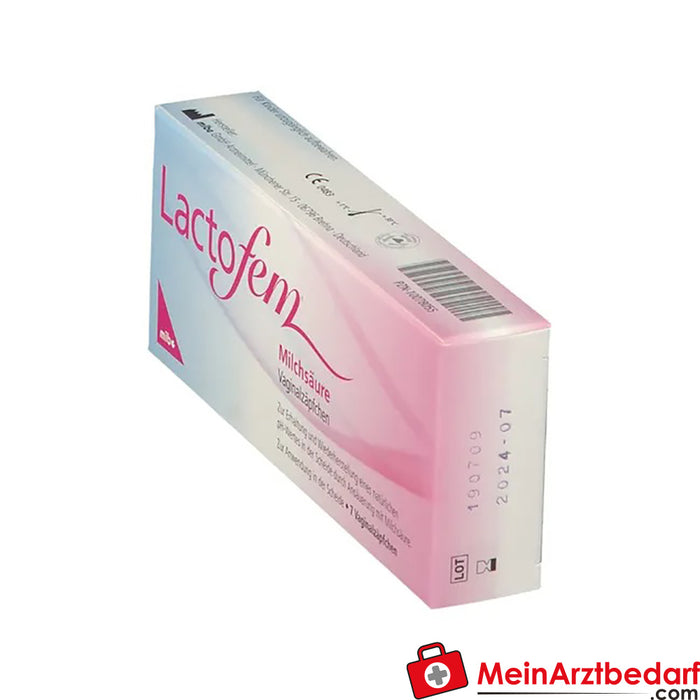 Lactofem® melkzuurvaginale zetpillen, 7 stuks.