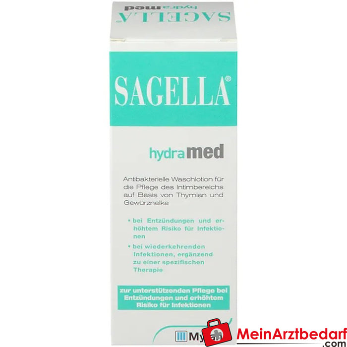 SAGELLA hydramed : lotion de lavage antibactérienne pour les parties intimes, 100ml