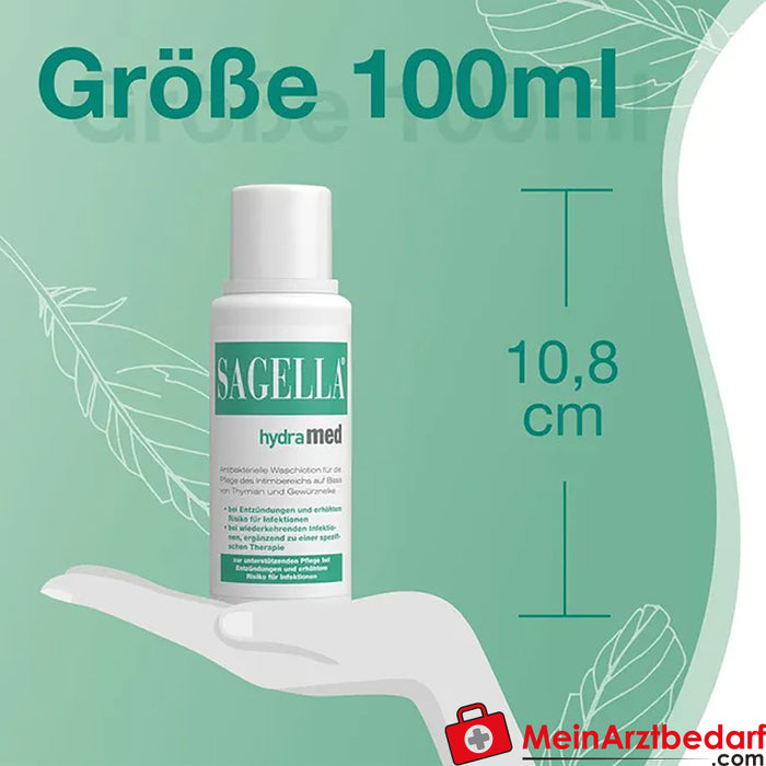 SAGELLA hydramed : lotion de lavage antibactérienne pour les parties intimes, 100ml