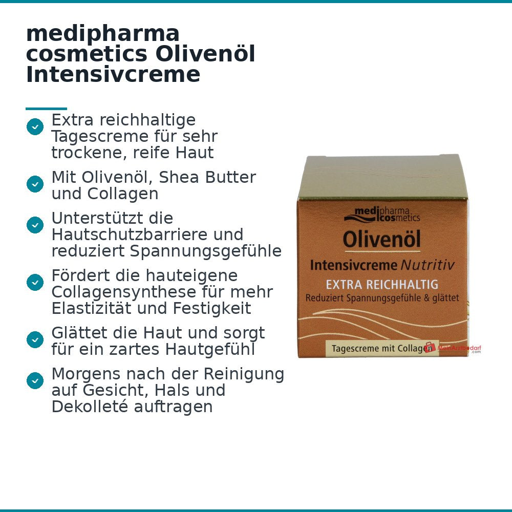 medipharma cosmetics Olivenöl Intensivcreme Nutritiv Tagescreme, 50 ml