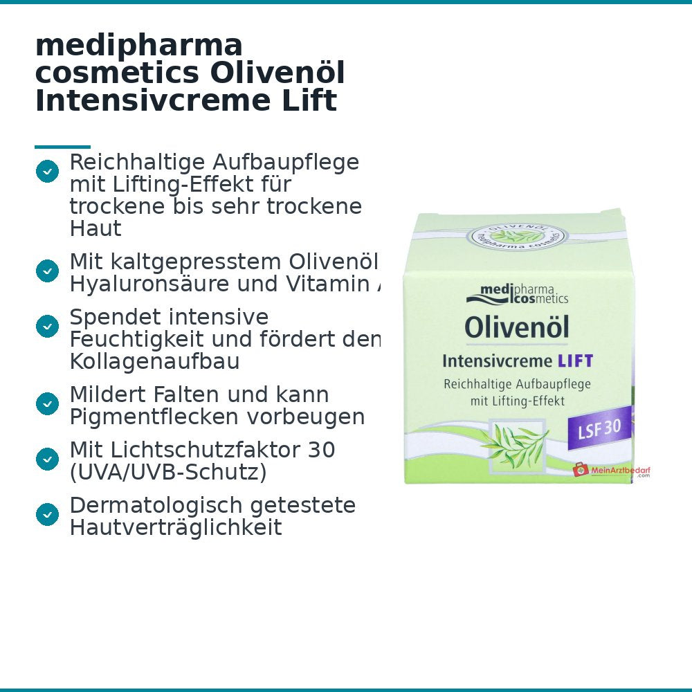 medipharma cosmetics Olijfolie Intensiefcrème Lift SPF 30, 50 ml.