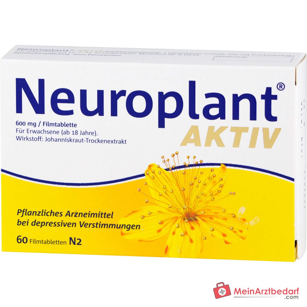 Dr. Willmar Schwabe Neuroplant Aktiv Estratto secco di iperico compresse rivestite 600 mg, 100 pezzi.