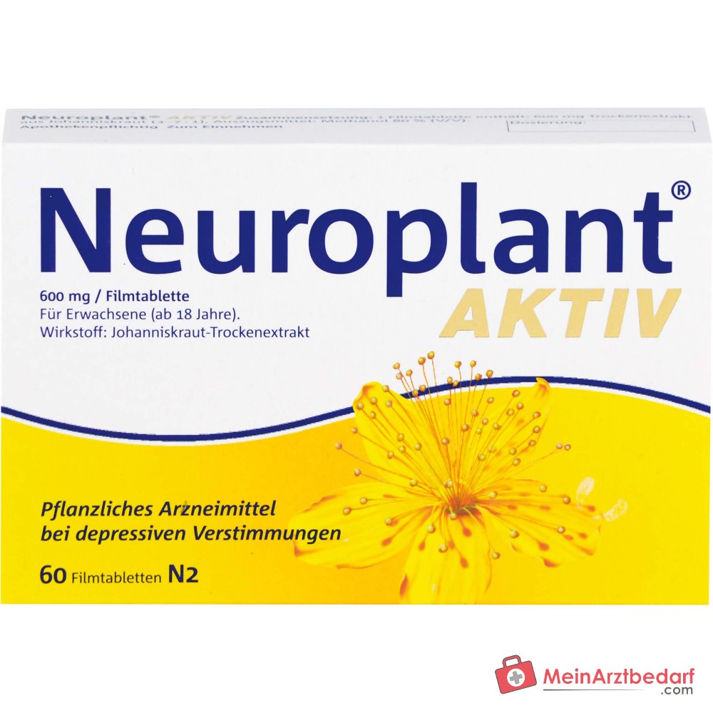 Dr. Willmar Schwabe Neuroplant Aktiv Estratto secco di iperico compresse rivestite 600 mg, 100 pezzi.