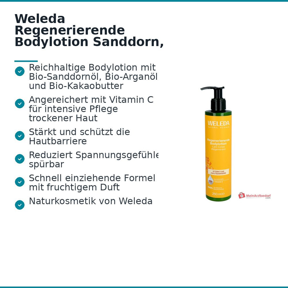 Loción Corporal Regeneradora de Espino Amarillo Weleda, 250 ml