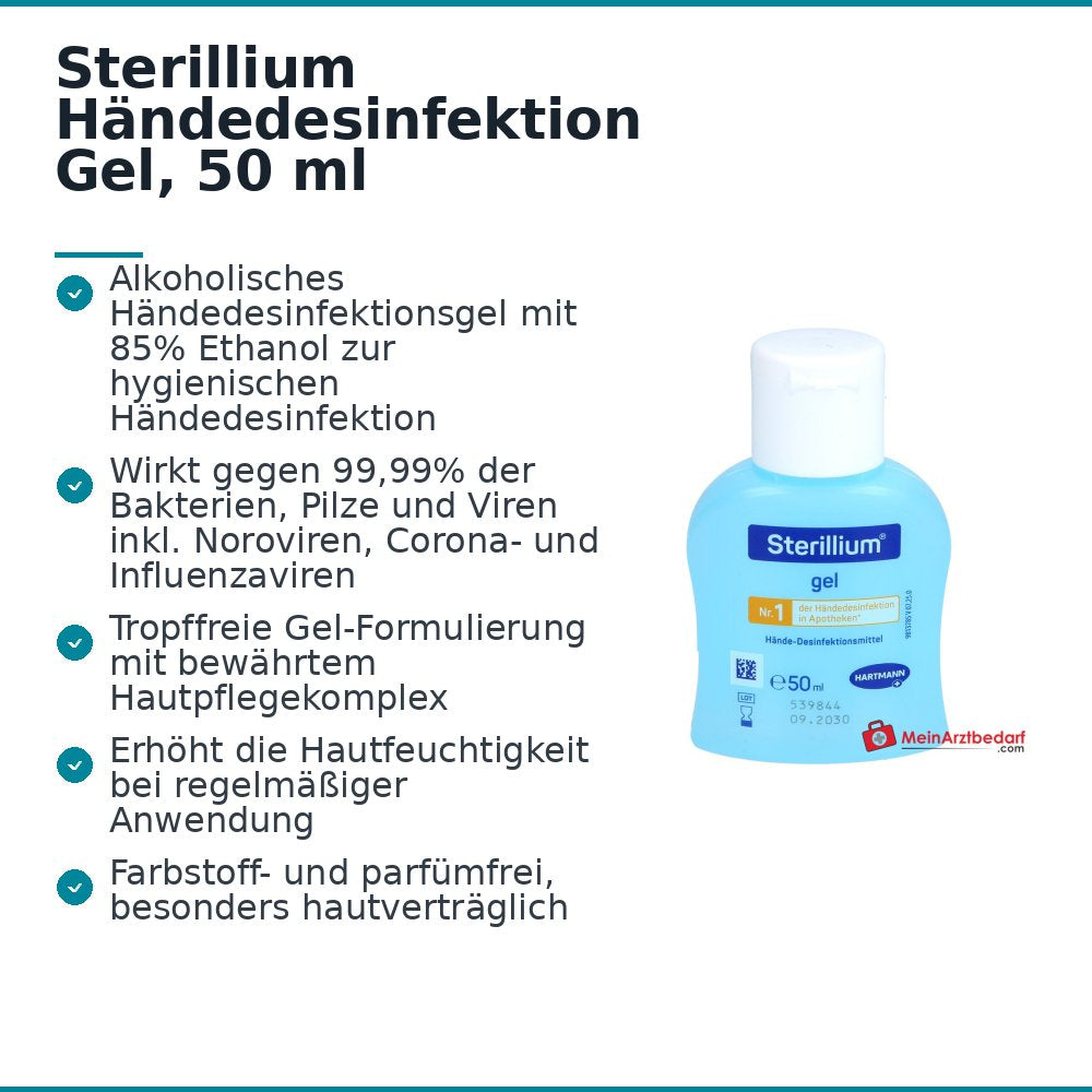 Sterillium Händedesinfektion Gel, 50 ml.
