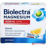 Hermes Biolectra Magnesium 400 mg Ultra Direct Zitronen-Geschmack Micro-Pellets, 20 Sticks.