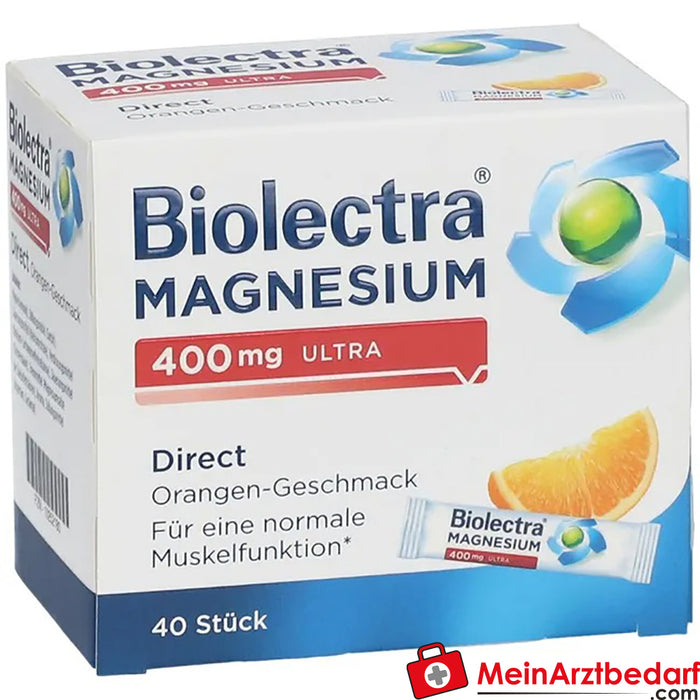 Biolectra® Magnésium ultra Direct 400 mg Orange, 40 pcs.