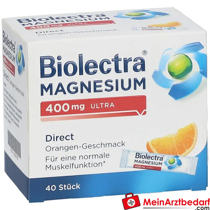 Biolectra® Magnesium ultra Direct 400 mg Laranja, 40 Cápsulas