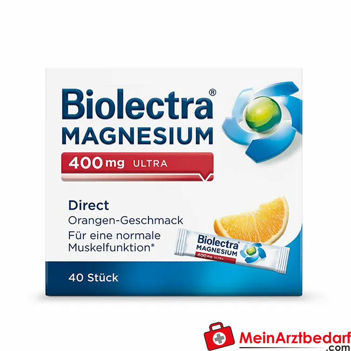 Biolectra® Magnésium ultra Direct 400 mg Orange, 40 pcs.