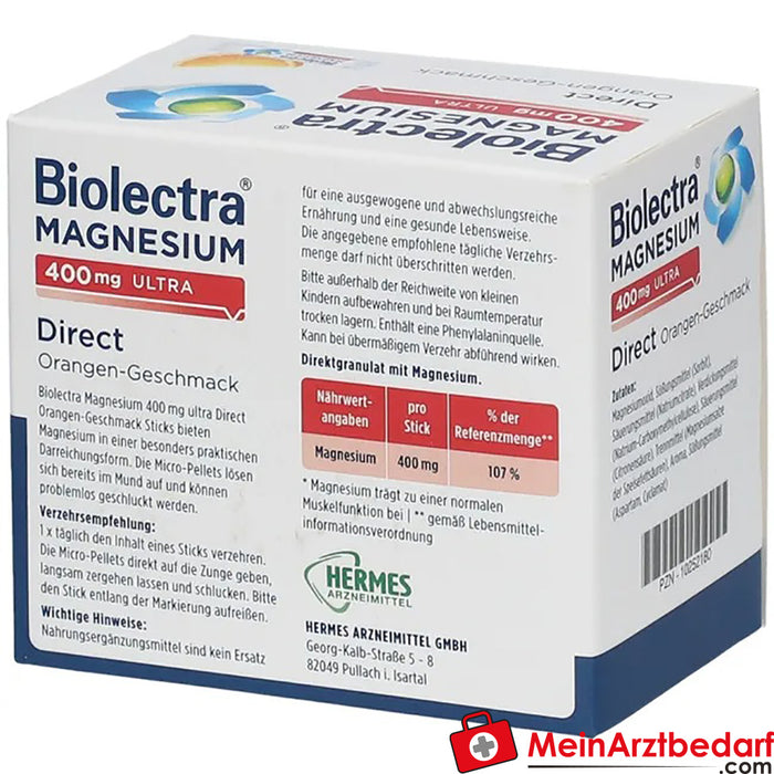 Biolectra® Magnesio ultra diretto 400 mg Arancione, 40 Capsule
