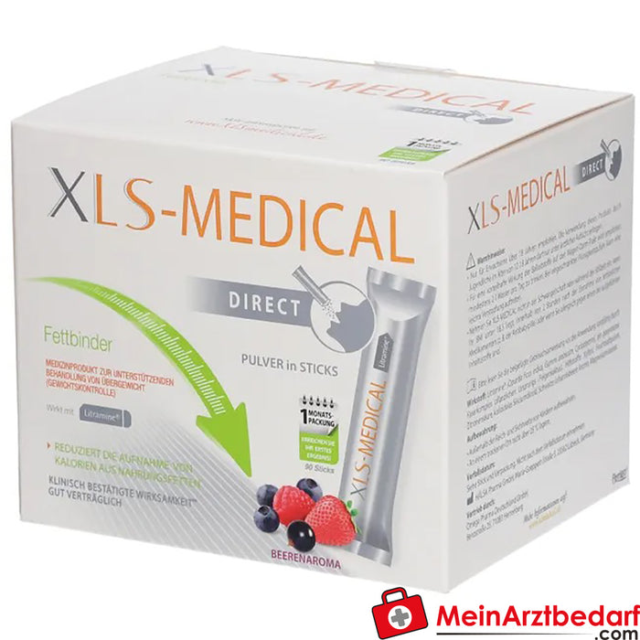 XLS-MEDICAL Ligante de Gordura DIRECT Sticks com um agradável sabor a frutos silvestres, 90 st.