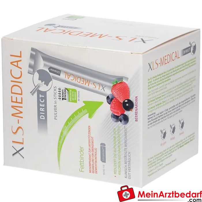 XLS-MEDICAL Ligante de Gordura DIRECT Sticks com um agradável sabor a frutos silvestres, 90 st.