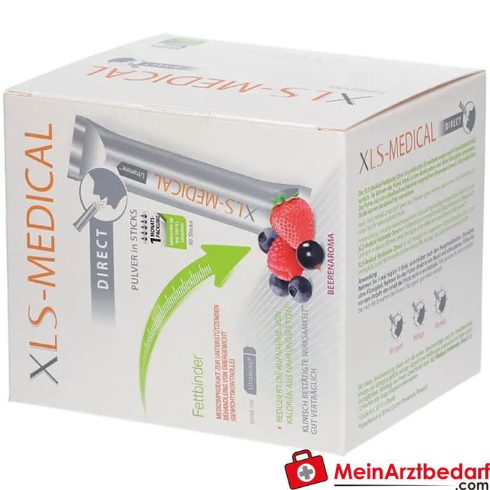XLS-MEDICAL aglutinante de gorduras DIRECT sticks com um agradável sabor a frutos silvestres