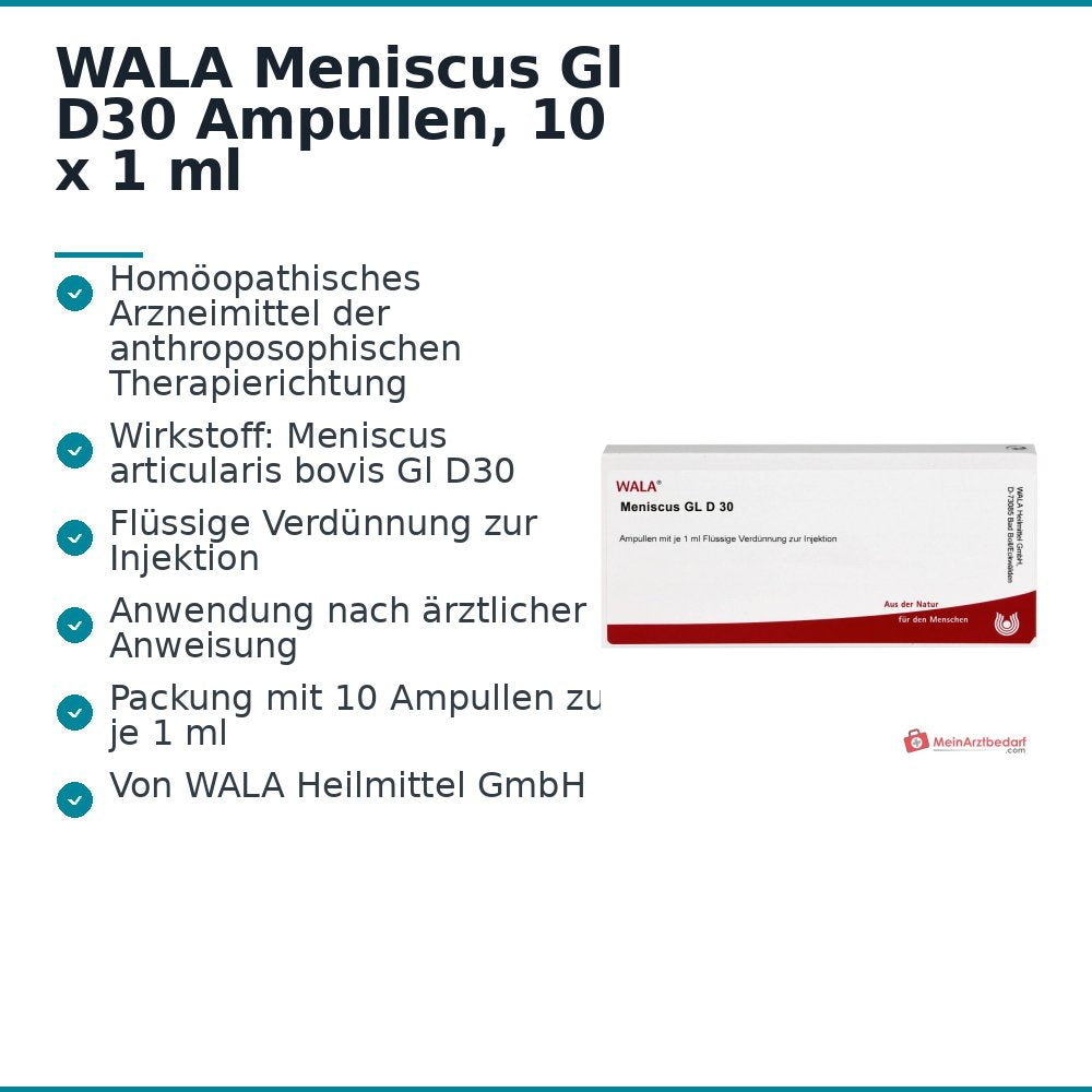 WALA Meniscus Gl D30 Ampullen, 10 x 1 ml
