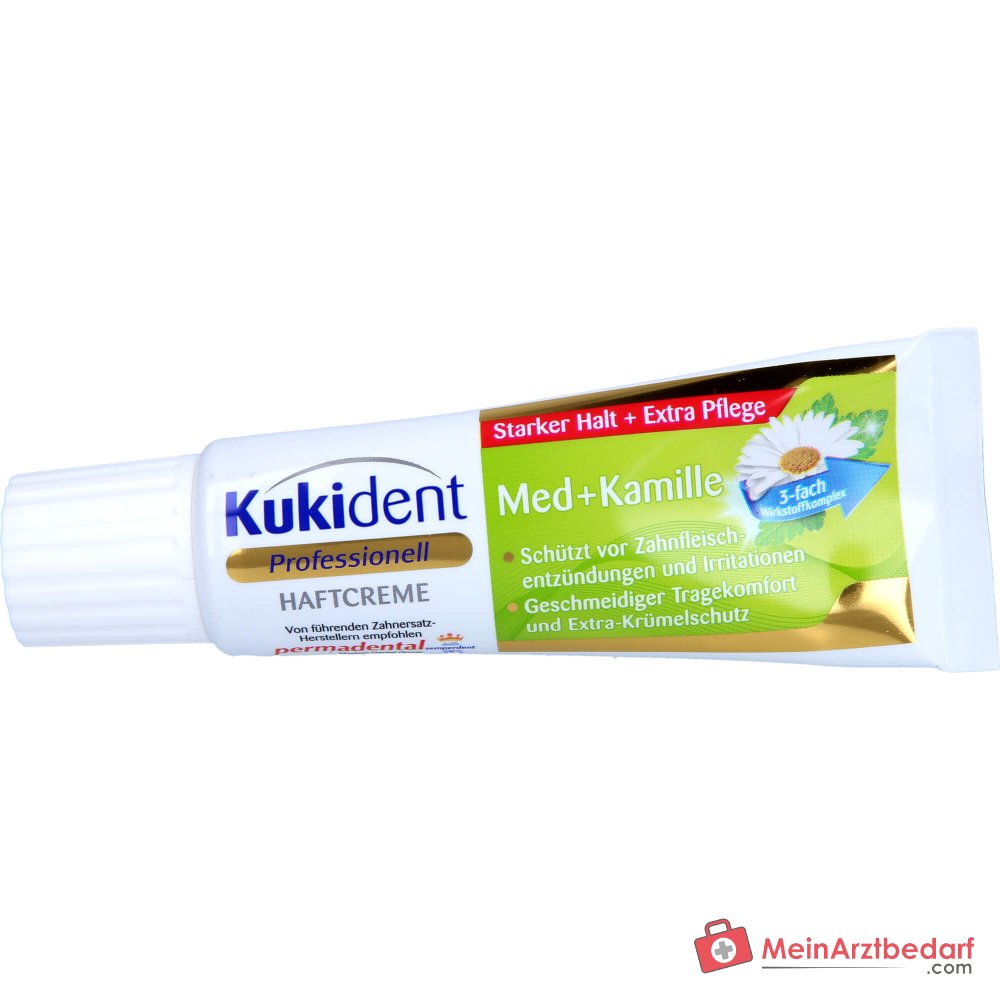 Kukident Super-Haftcreme Med Kamille / Minze Creme, 40 g.