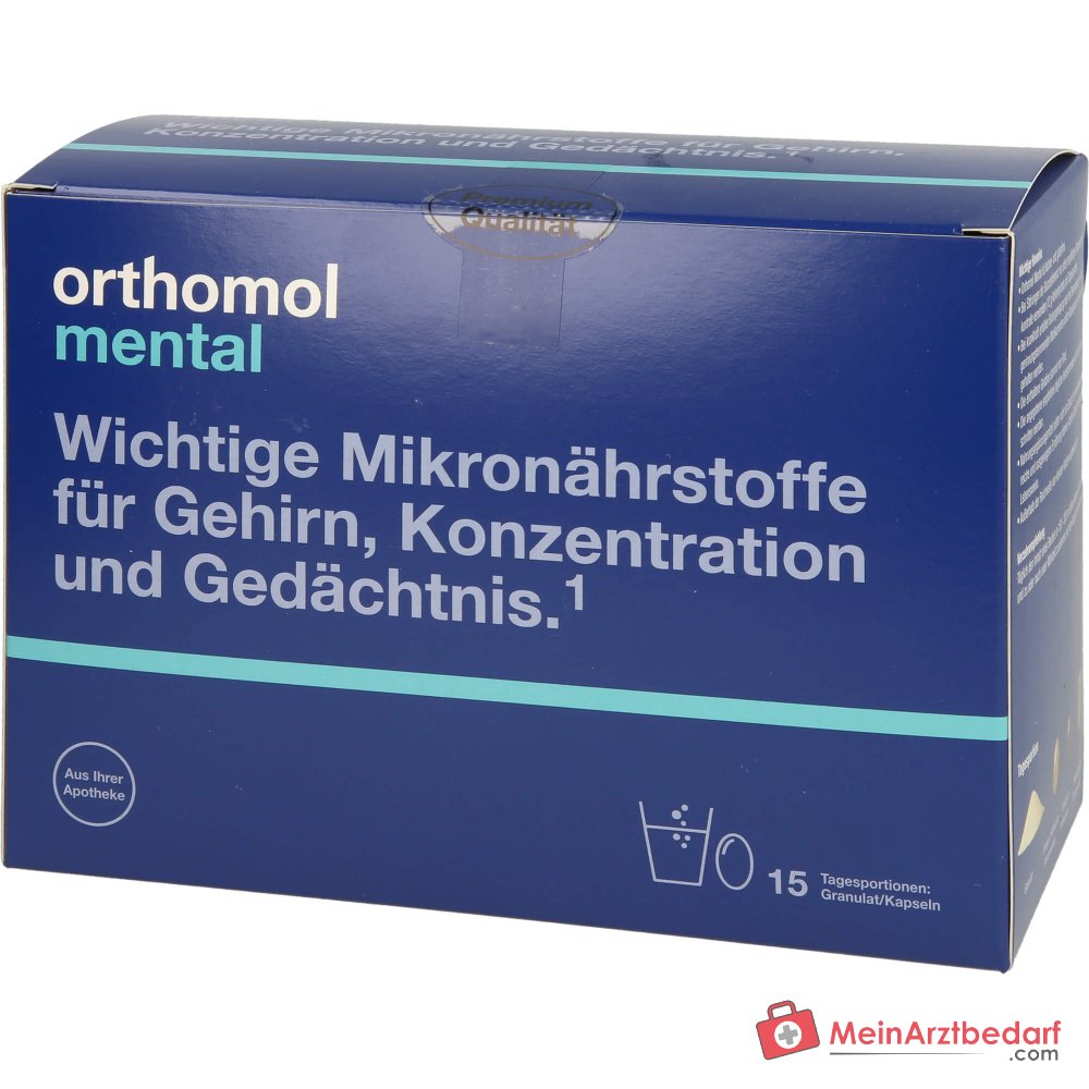 Orthomol Mental Granulat und Kapseln, 15 Tagesportionen.